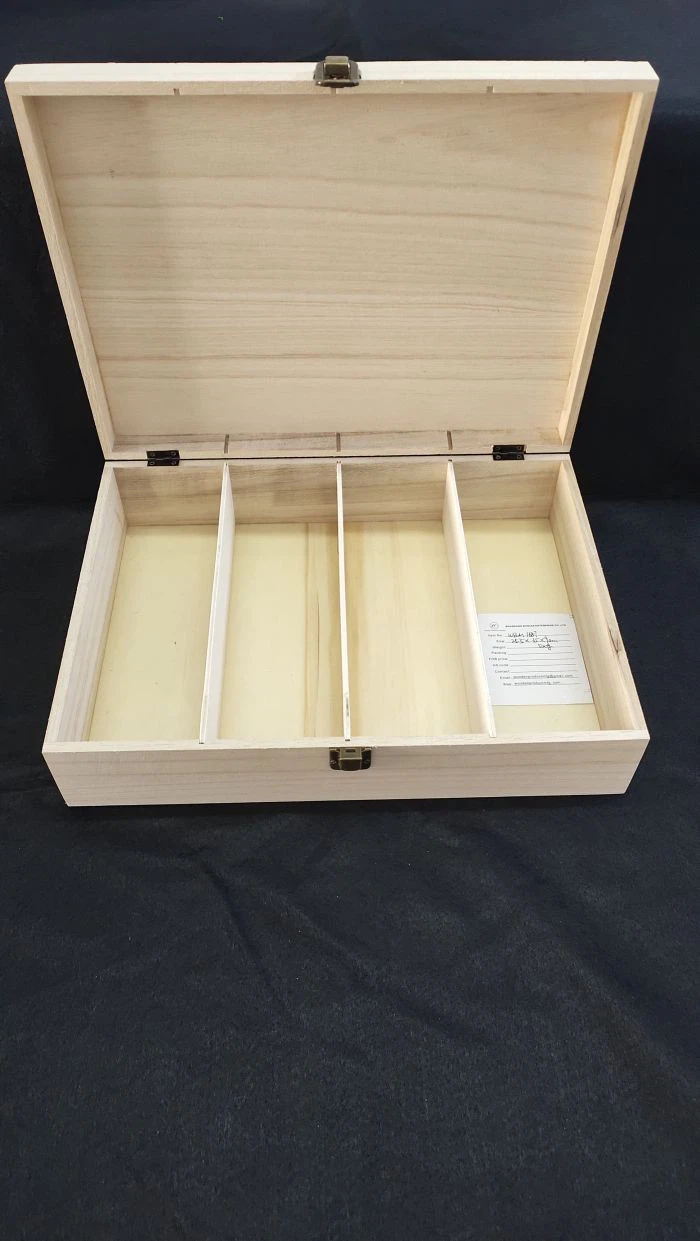 Wooden 4 Wine Bottle Box With Clasp Wine Bottle Gift Container Package Box For Holiday Birthday Party